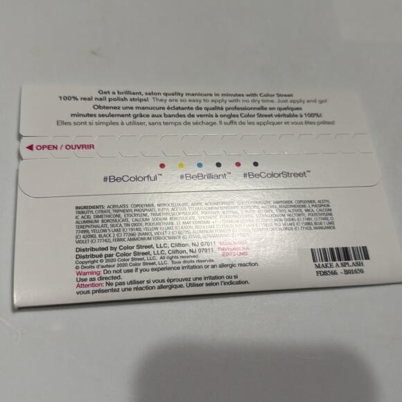 NWT Color Street "Make A Splash" Rainbow Multi-Colored Nail Strips - Picture 3 of 4